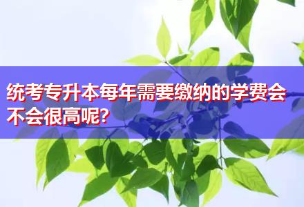 統(tǒng)考專升本每年需要繳納的學(xué)費(fèi)會(huì)不會(huì)很高呢？