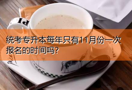 統(tǒng)考專升本每年只有11月份一次報名的時間嗎？