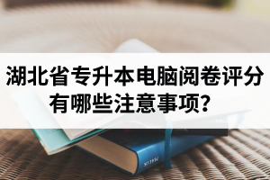 湖北省專升本電腦閱卷評(píng)分有哪些注意事項(xiàng)？