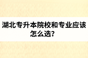 湖北專升本院校和專業(yè)應(yīng)該怎么選？公辦院校和民辦院校差別大嗎？