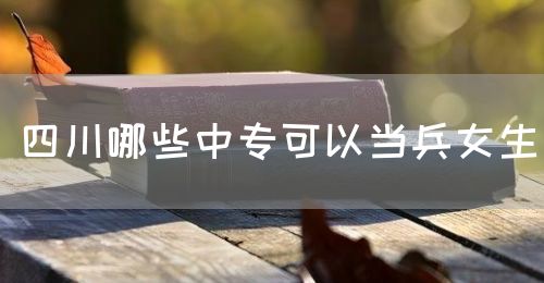 四川哪些中?？梢援?dāng)兵女生(圖1)