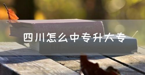四川怎么中專升大專？(圖1)