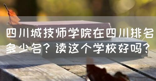 四川城技師學(xué)院在四川排名多少名？讀這個學(xué)校好嗎？(圖1)
