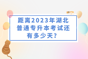 距離2023年湖北普通專升本考試還有多少天？
