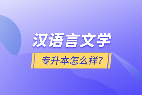 漢語言文學(xué)專升本怎么樣？