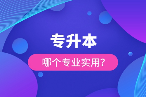 專(zhuān)升本哪個(gè)專(zhuān)業(yè)實(shí)用？
