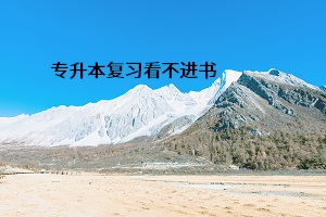 專(zhuān)升本復(fù)習(xí)看不進(jìn)書(shū)