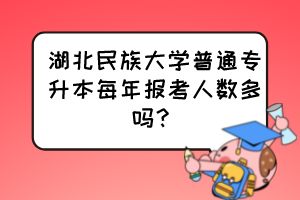 湖北民族大學普通專升本每年報考人數(shù)多嗎？